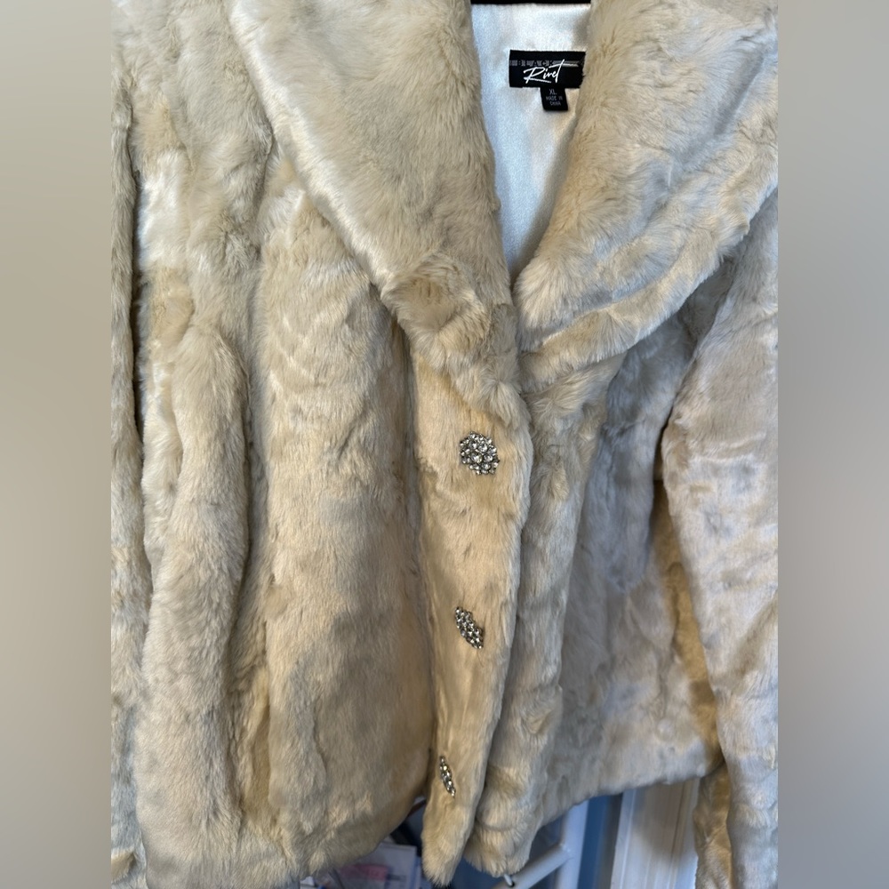 Nordstrom Black Rivet Faux Fur Jacket